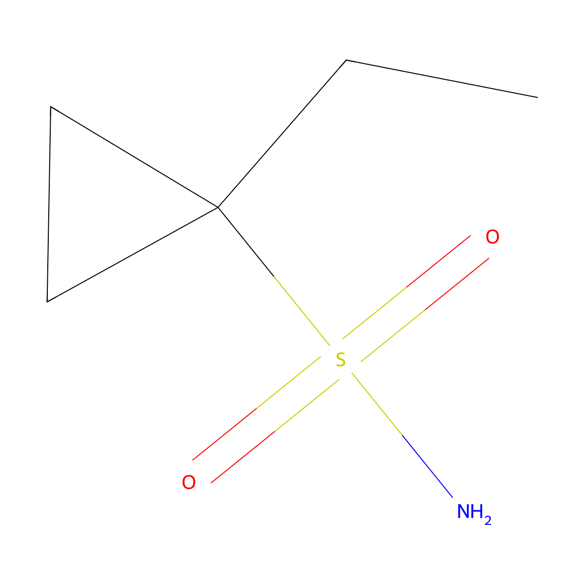 1-Ethylcyclopropane-1-sulfonamide molecular structure, CAS 681808-56-0