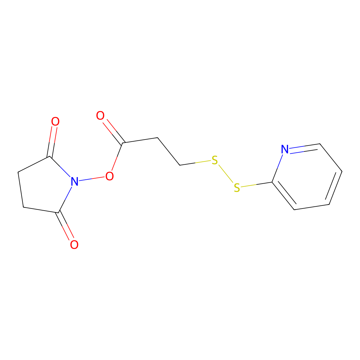 N-Succinimidyl 3-(2-pyridyldithio)propionate molecular structure, CAS 68181-17-9