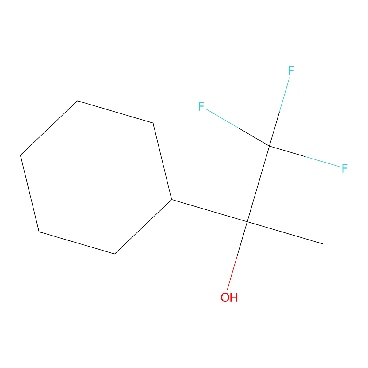 2-Cyclohexyl-1,1,1-trifluoropropan-2-ol molecular structure, CAS 681811-73-4