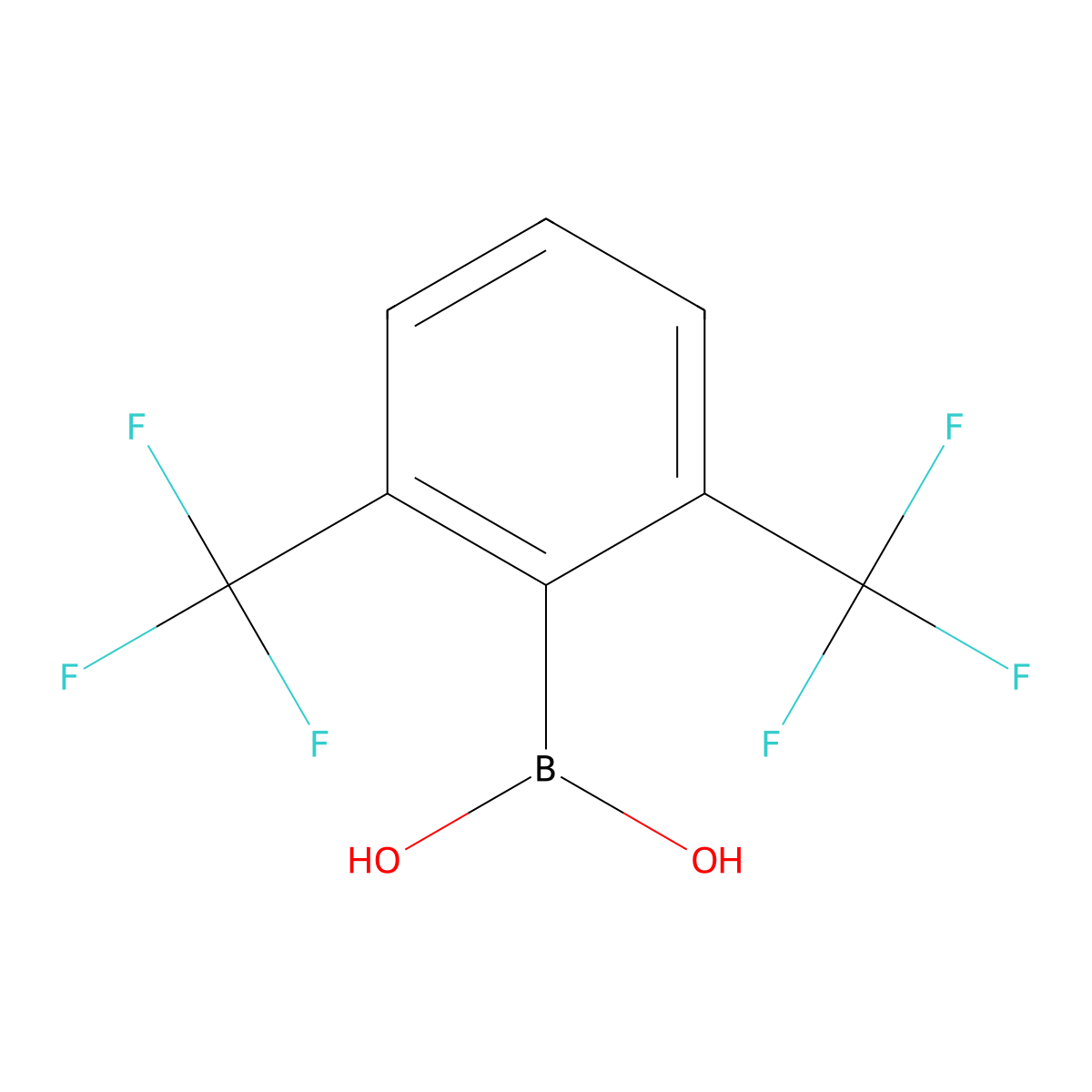 2,6-Bis(trifluoromethyl)benzeneboronic acid molecular structure, CAS 681812-07-7