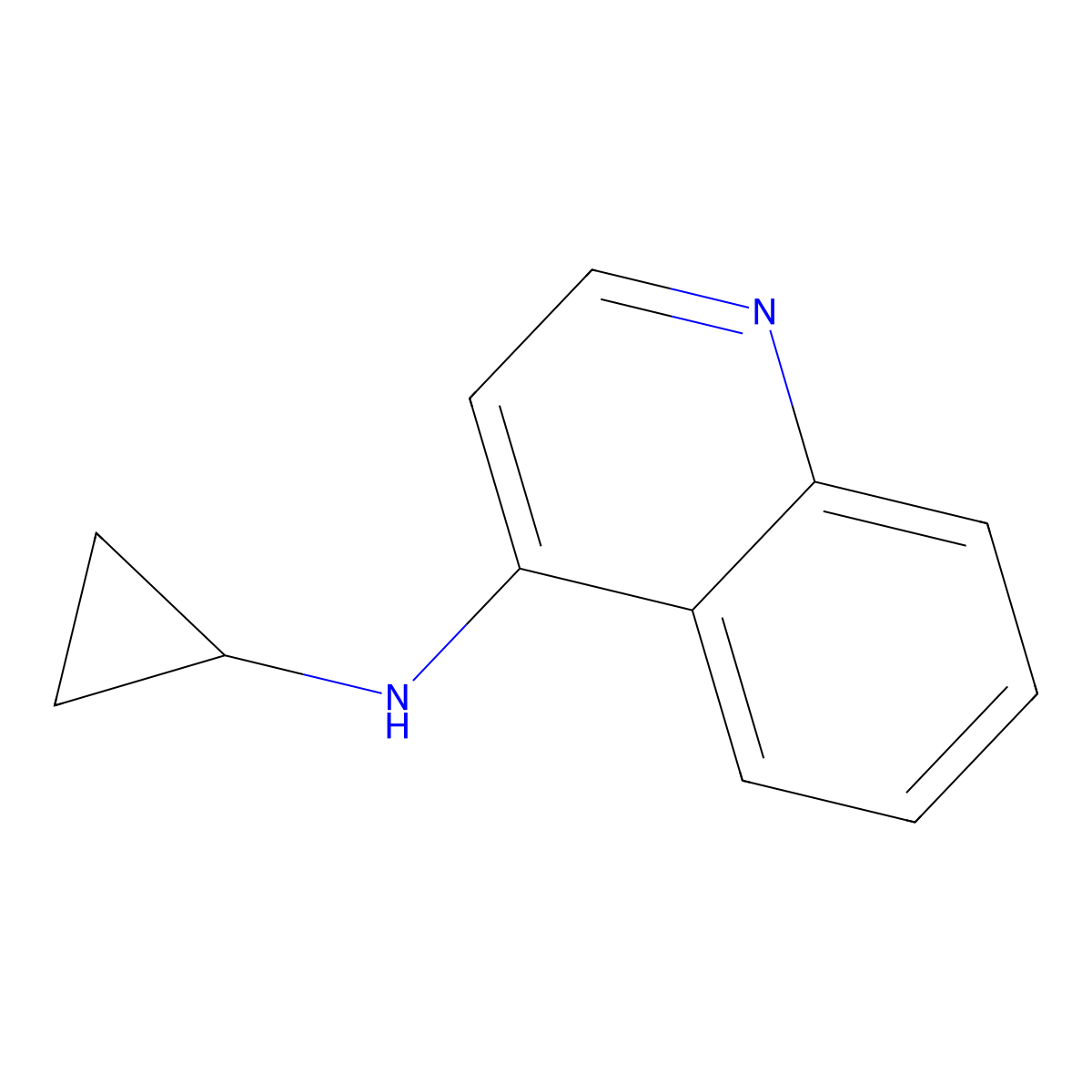 N-cyclopropylquinolin-4-amine molecular structure, CAS 681828-34-2