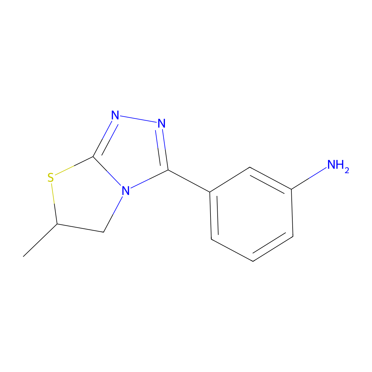 [3-(6-Methyl-5,6-dihydro[1,3]thiazolo[2,3-c][1,2,4]triazol-3-yl)phenyl]amine molecular structure, CAS 681837-49-0