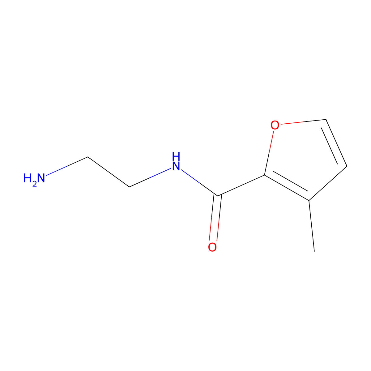 N-(2-aminoethyl)-3-methylfuran-2-carboxamide molecular structure, CAS 681837-55-8