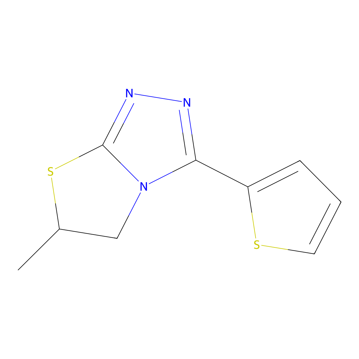 6-Methyl-3-(2-thienyl)-5,6-dihydro[1,3]thiazolo[2,3-c][1,2,4]triazole molecular structure, CAS 681838-78-8