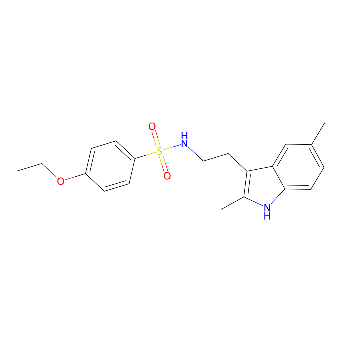 N-[2-(2,5-dimethyl-1H-indol-3-yl)ethyl]-4-ethoxybenzenesulfonamide molecular structure, CAS 681841-67-8