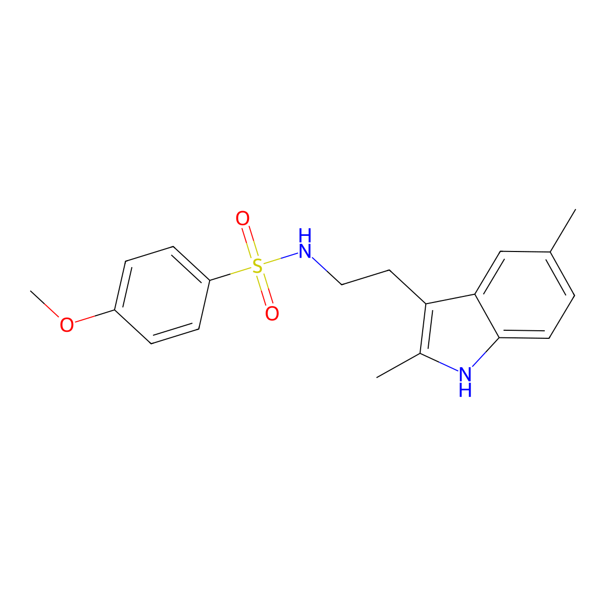 N-[2-(2,5-dimethyl-1H-indol-3-yl)ethyl]-4-methoxybenzenesulfonamide molecular structure, CAS 681841-70-3