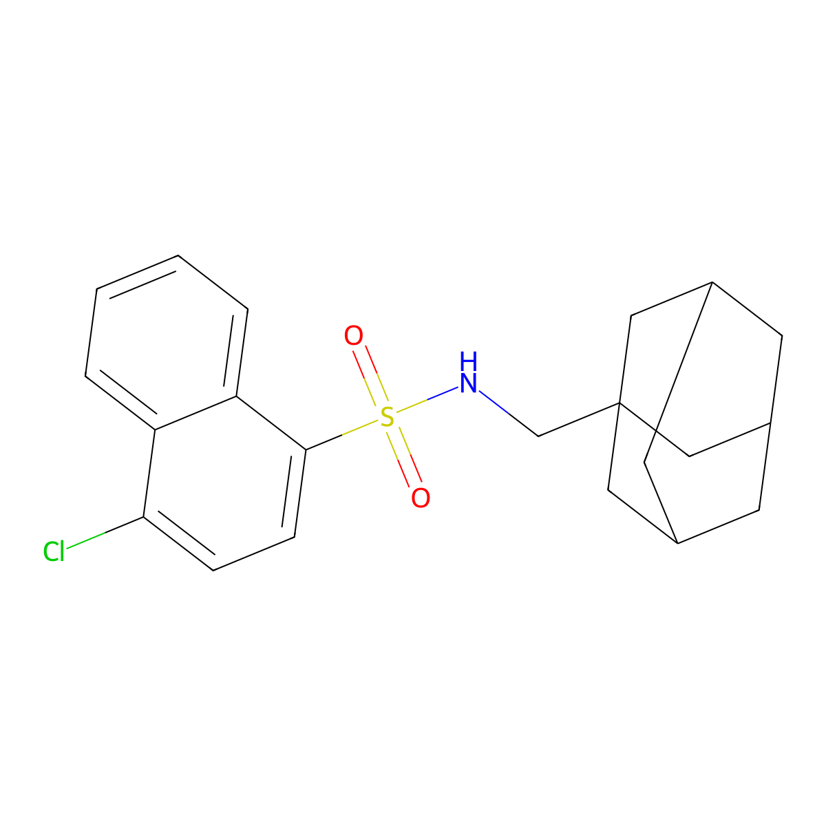 N-[(adamantan-1-yl)methyl]-4-chloronaphthalene-1-sulfonamide molecular structure, CAS 681852-25-5