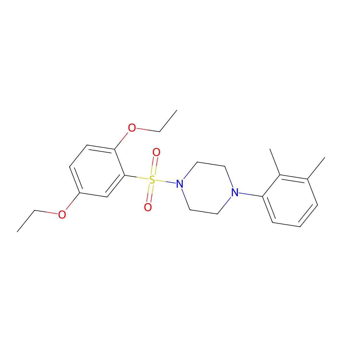 1-(2,5-Diethoxyphenyl)sulfonyl-4-(2,3-dimethylphenyl)piperazine molecular structure, CAS 681852-76-6