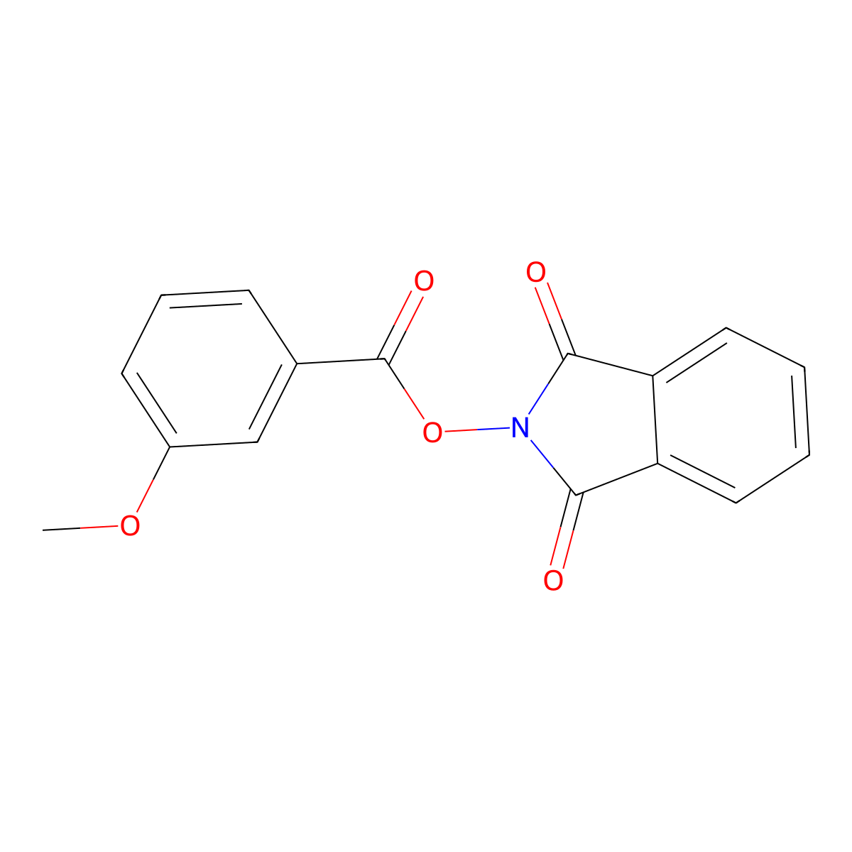 3-Methoxybenzoic acid, 1,3-dioxo-1,3-dihydroisoindol-2-yl ester molecular structure, CAS 681854-31-9
