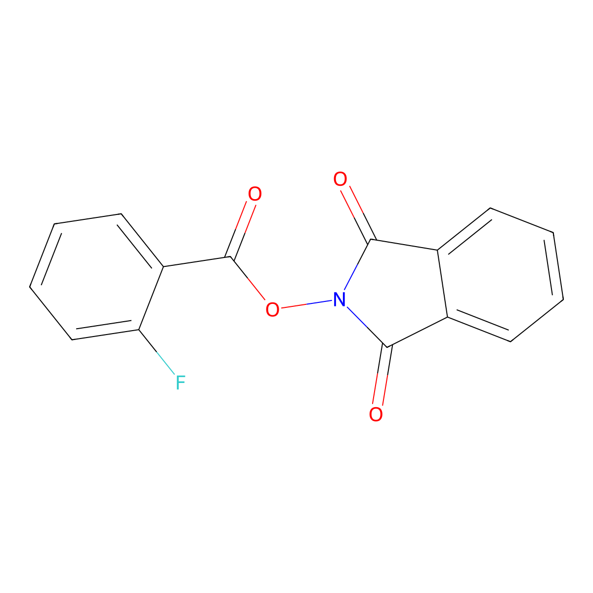 2-{[(2-fluorophenyl)carbonyl]oxy}-1H-isoindole-1,3(2H)-dione molecular structure, CAS 681854-32-0