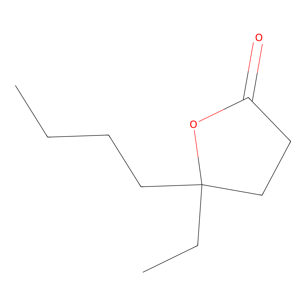 5-Butyl-5-ethyldihydrofuran-2(3H)-one molecular structure, CAS 68188-98-7