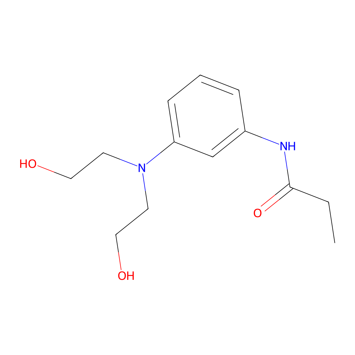 Propanamide, N-[3-[bis(2-hydroxyethyl)amino]phenyl]- molecular structure, CAS 68189-36-6