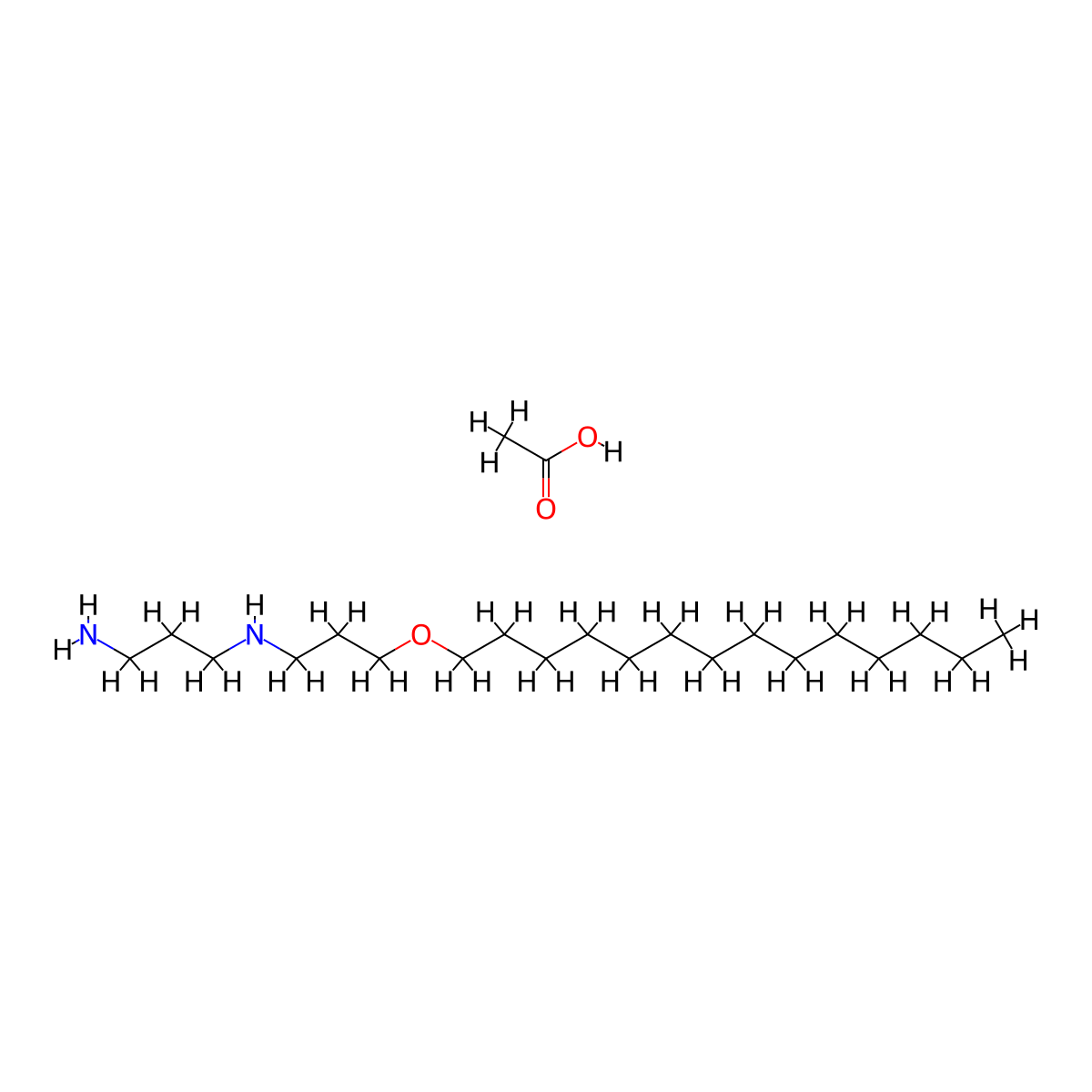 1,3-Propanediamine, N1-(3-(tetradecyloxy)propyl)-, acetate (1:?) molecular structure, CAS 68189-45-7