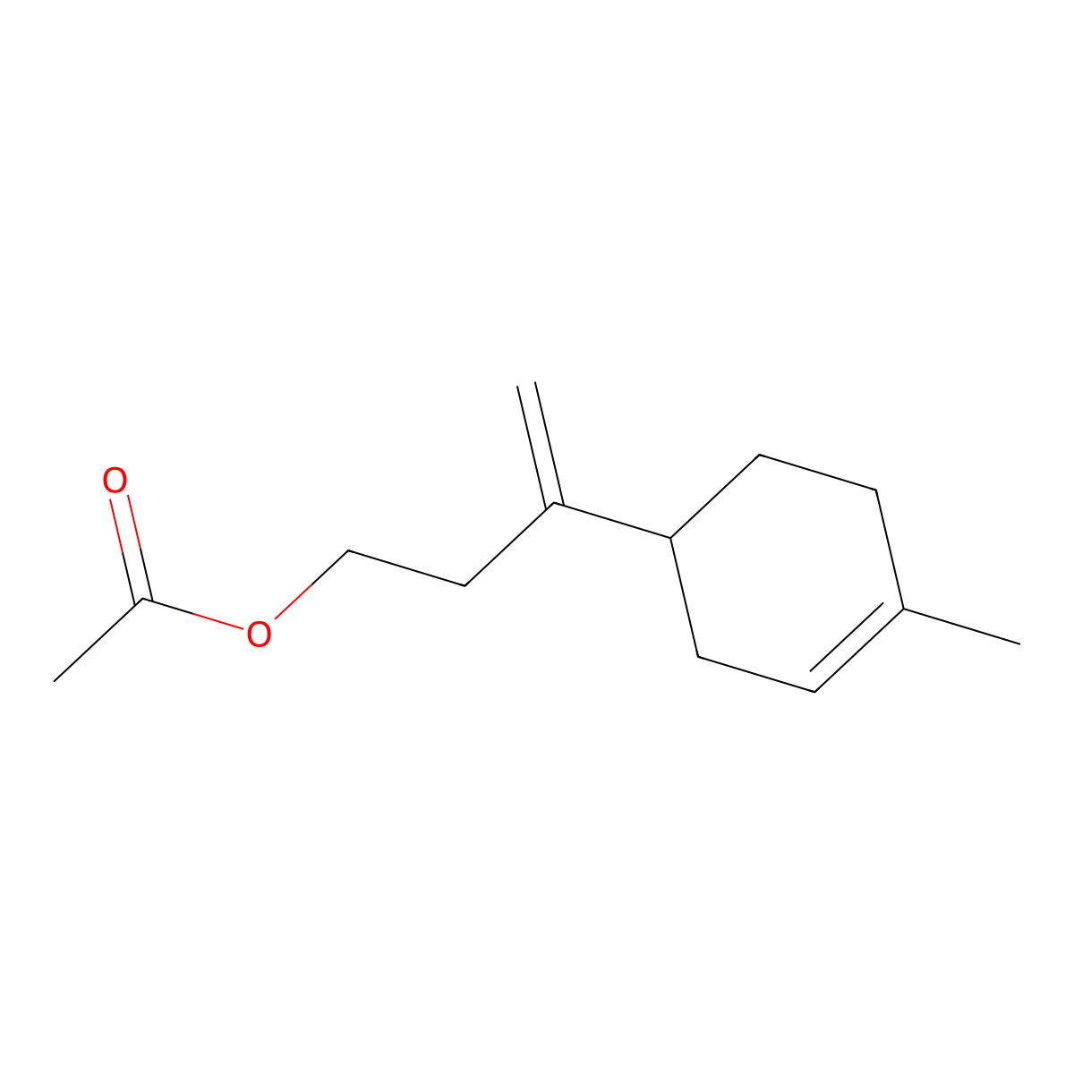 3-(4-Methylcyclohex-3-enyl)but-3-enyl acetate molecular structure, CAS 6819-19-8