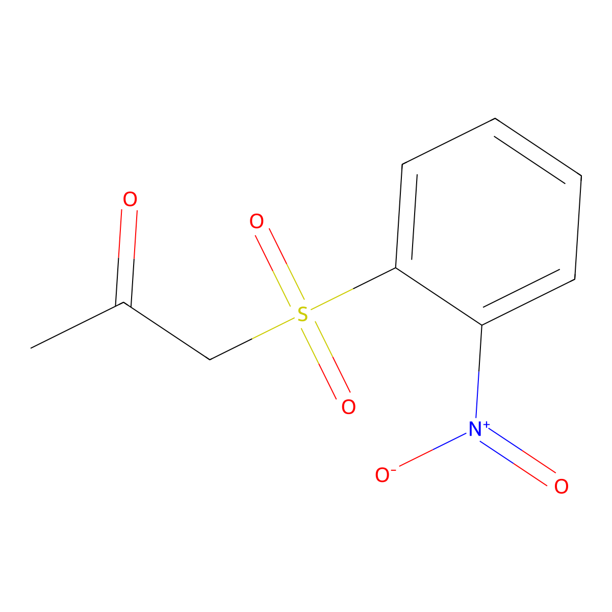 1-(2-Nitrobenzenesulfonyl)propan-2-one molecular structure, CAS 68192-30-3