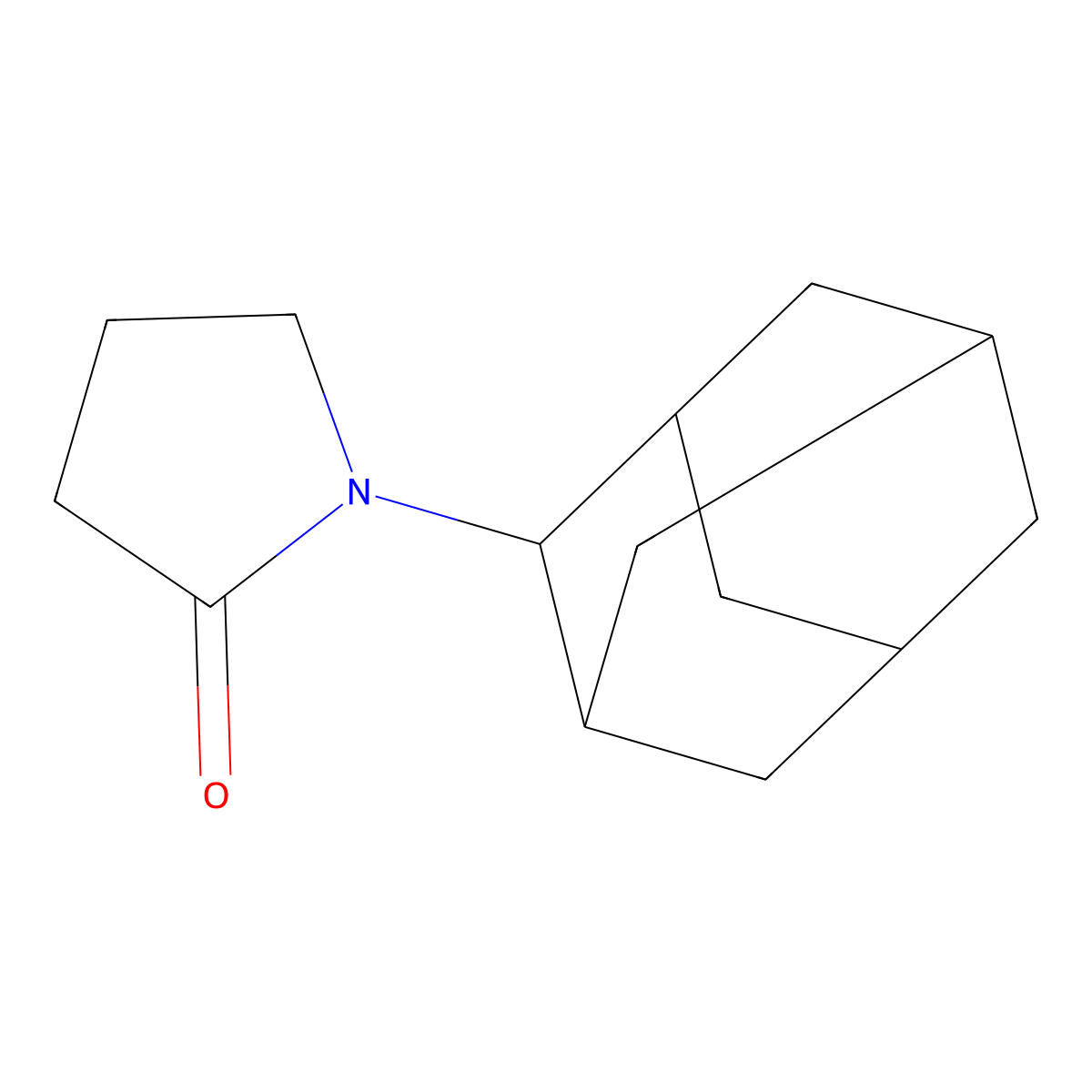 2-Pyrrolidinone, N-(2-adamantyl)- molecular structure, CAS 68193-08-8