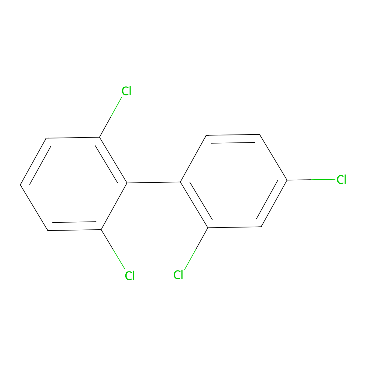 2,2',4,6'-Tetrachlorobiphenyl molecular structure, CAS 68194-04-7