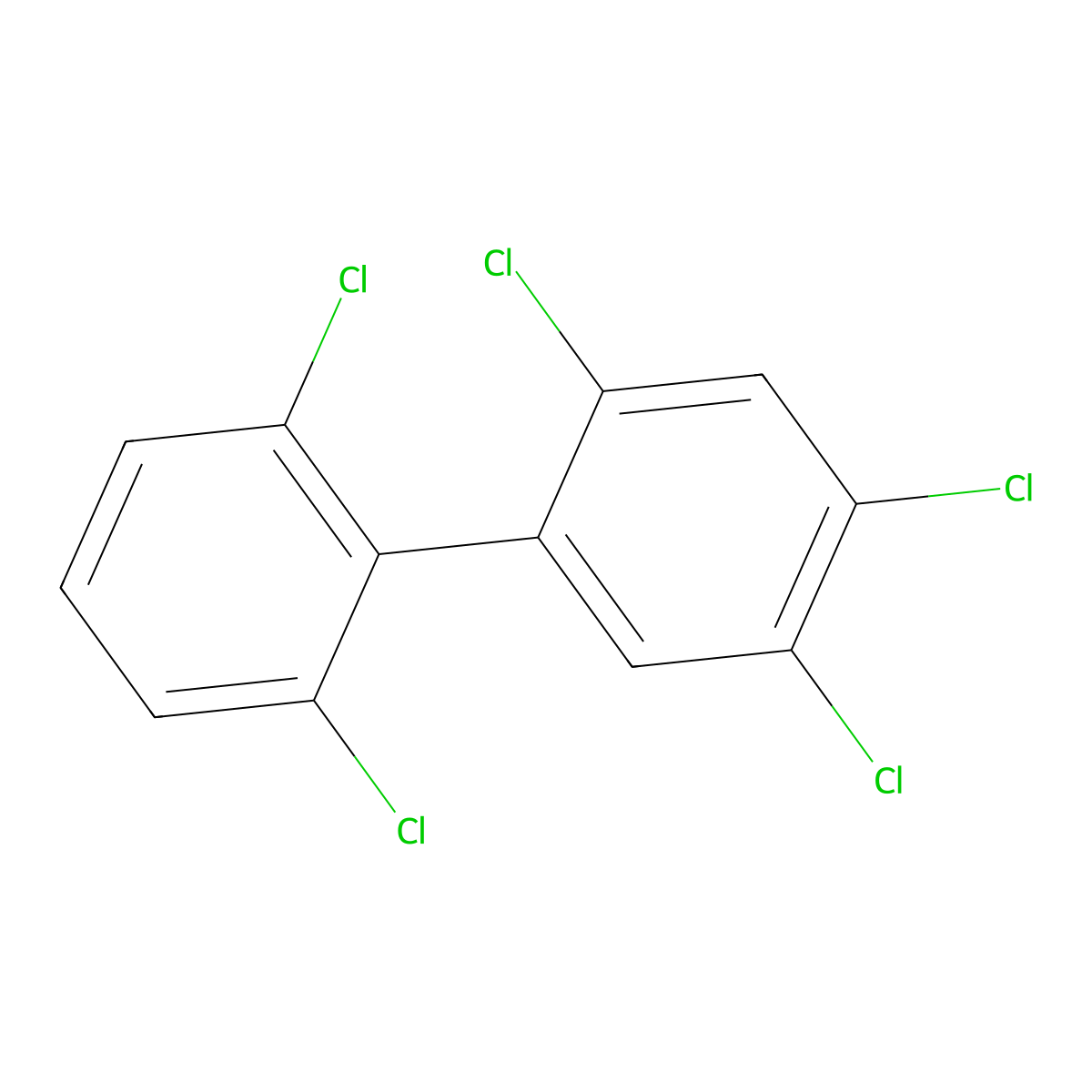 2,2',4,5,6'-Pentachlorobiphenyl molecular structure, CAS 68194-06-9