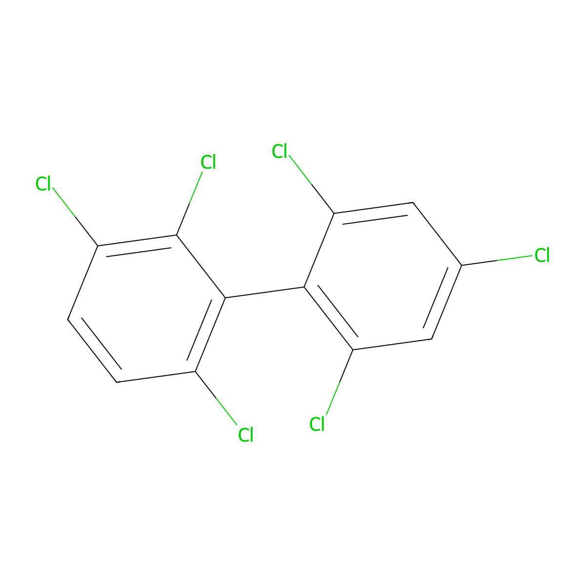 2,2',3,4',6,6'-Hexachlorobiphenyl molecular structure, CAS 68194-08-1