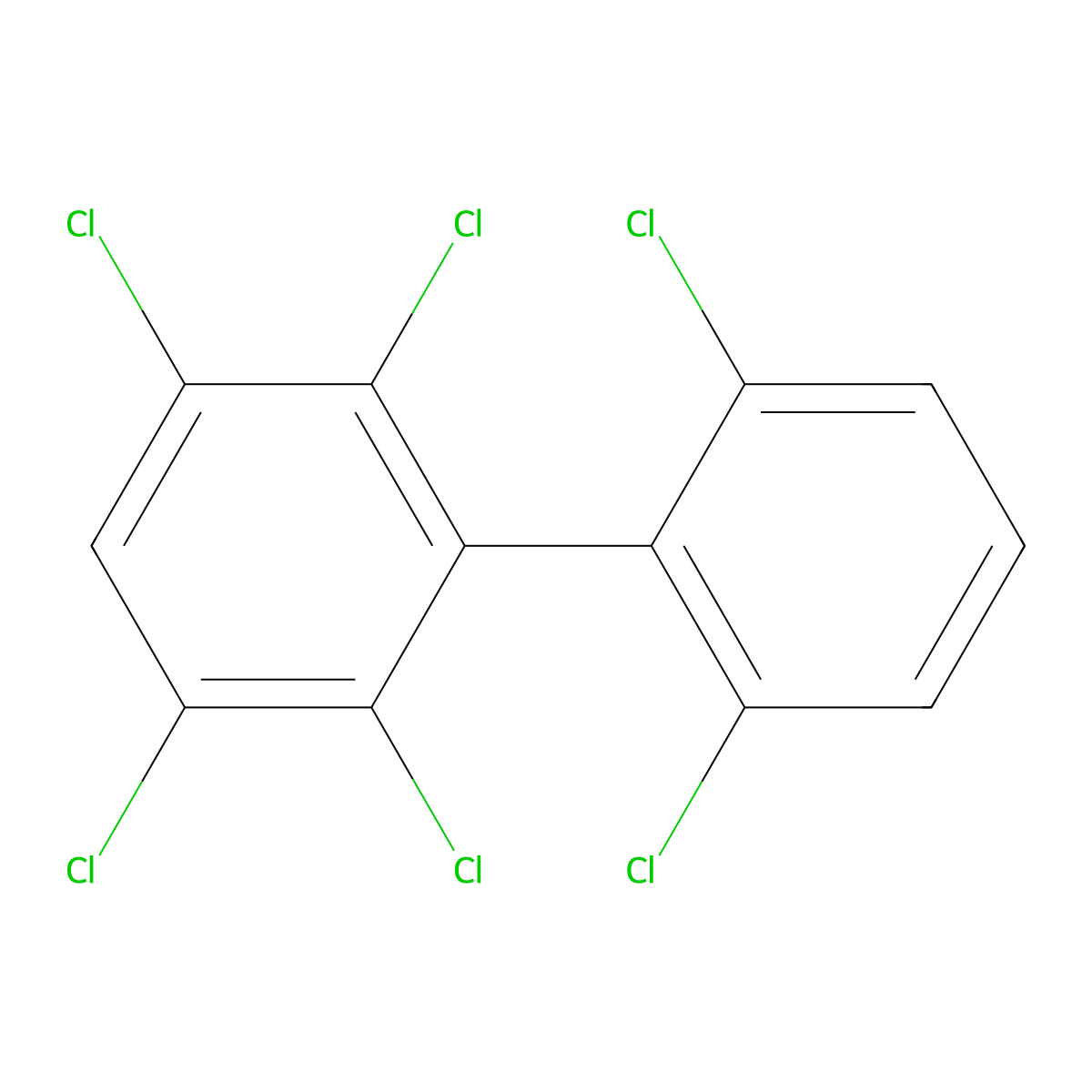 2,2',3,5,6,6'-Hexachlorobiphenyl molecular structure, CAS 68194-09-2