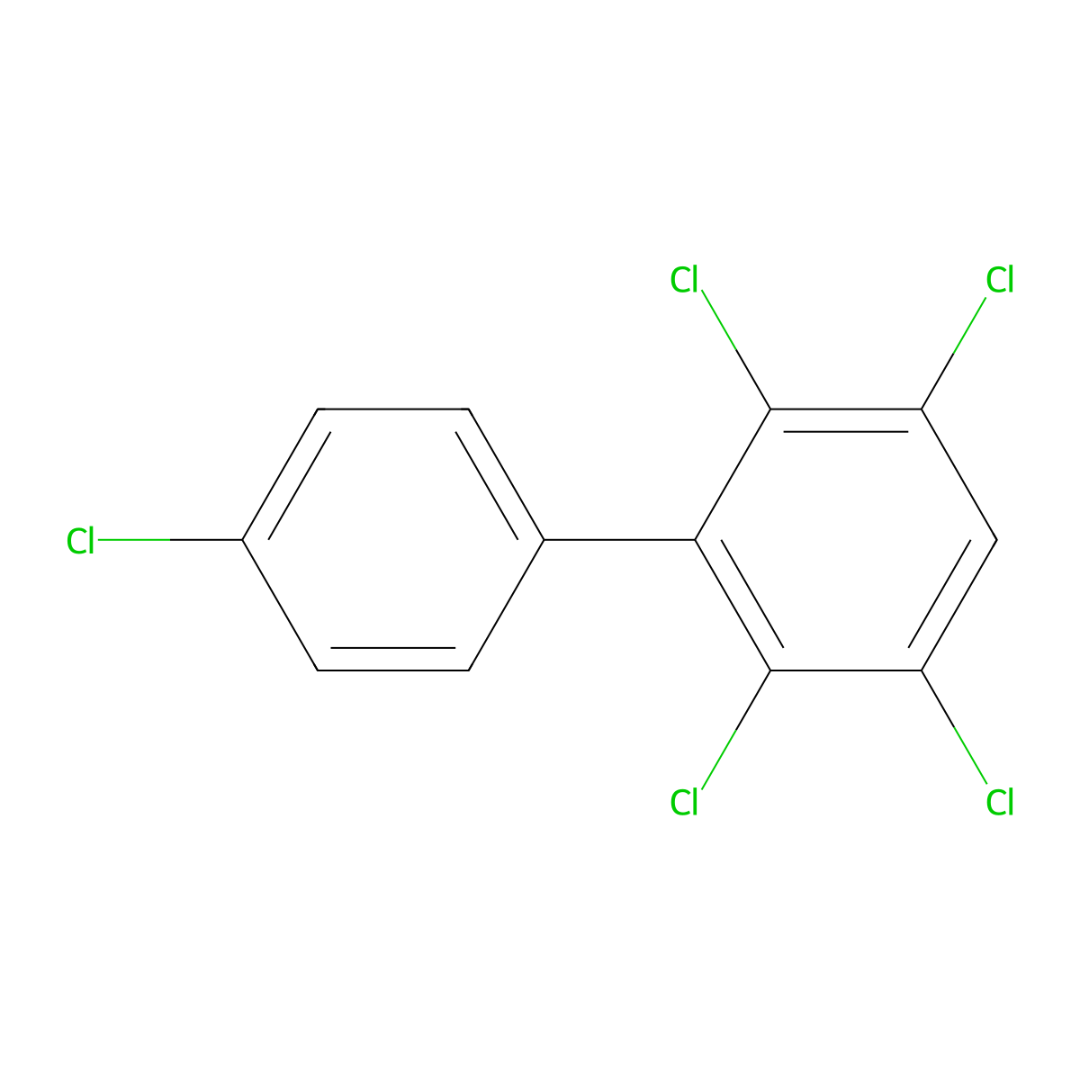 2,3,4',5,6-Pentachlorobiphenyl molecular structure, CAS 68194-11-6