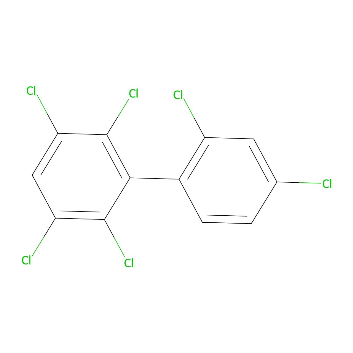 2,2',3,4',5,6-Hexachlorobiphenyl molecular structure, CAS 68194-13-8