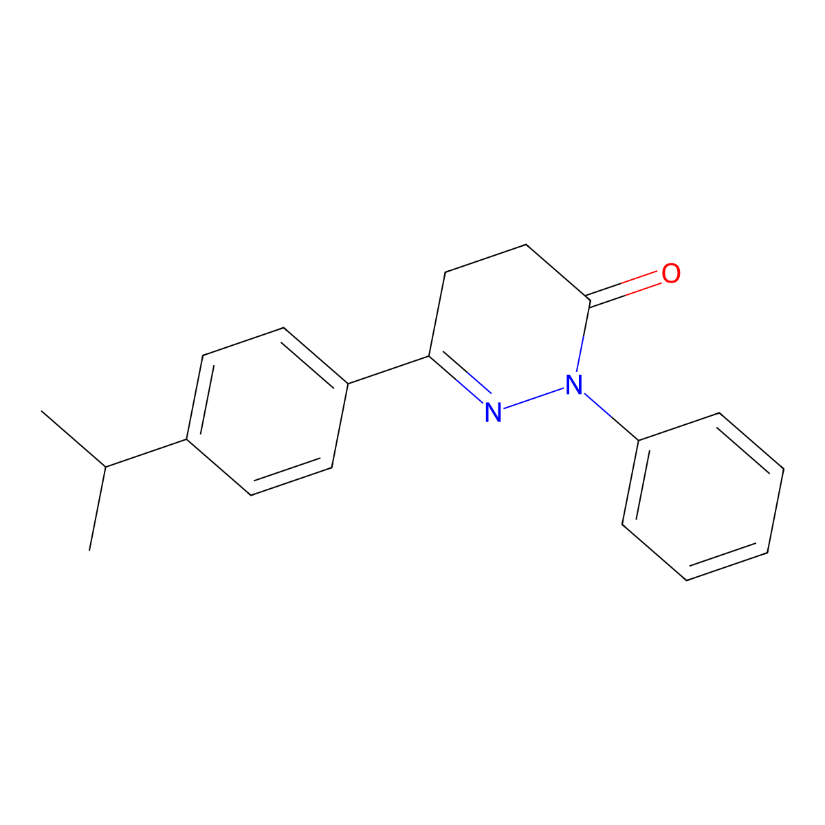2-Phenyl-6-(4-propan-2-ylphenyl)-4,5-dihydropyridazin-3-one molecular structure, CAS 68195-53-9