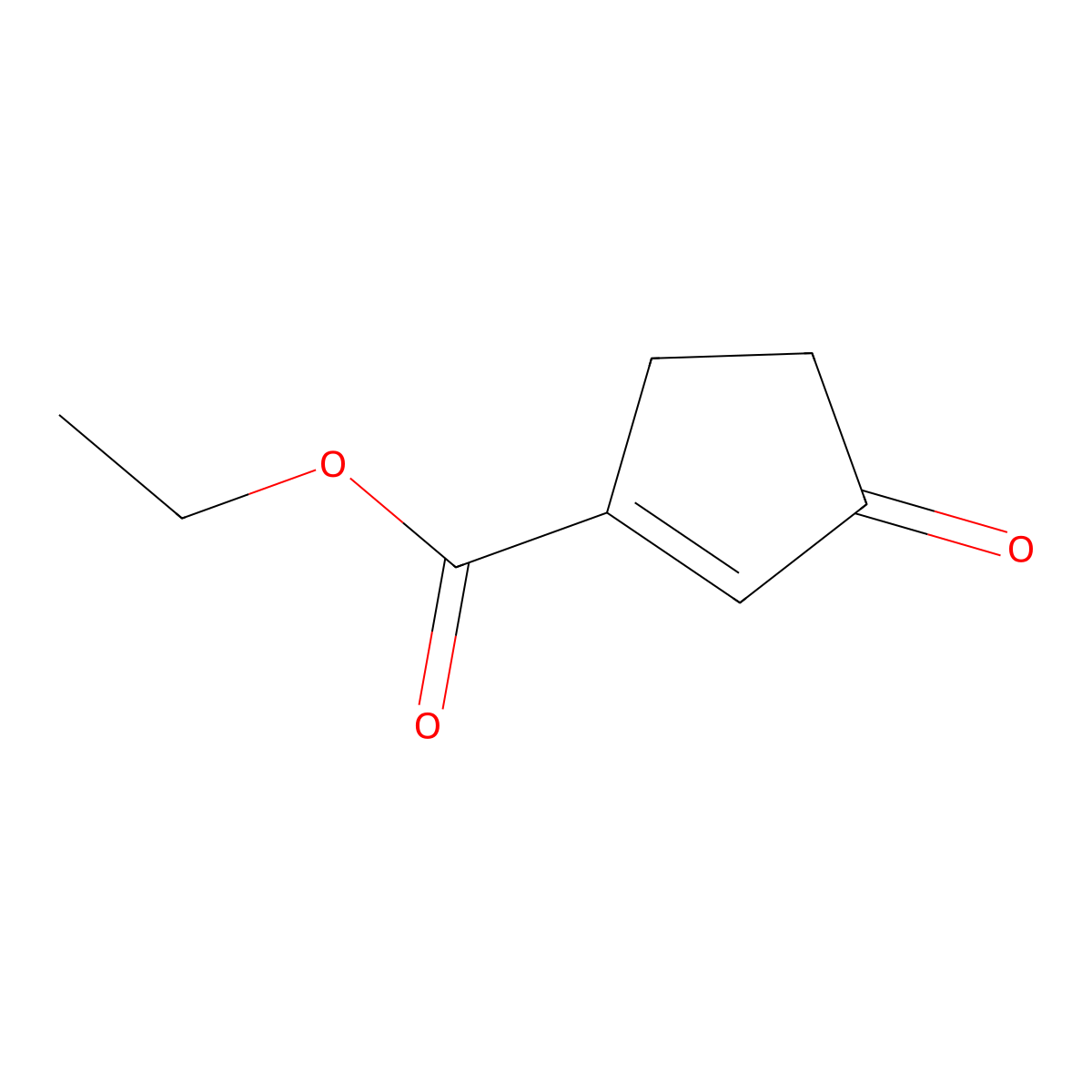 Ethyl 3-Oxo-1-cyclopentenecarboxylate molecular structure, CAS 68196-91-8