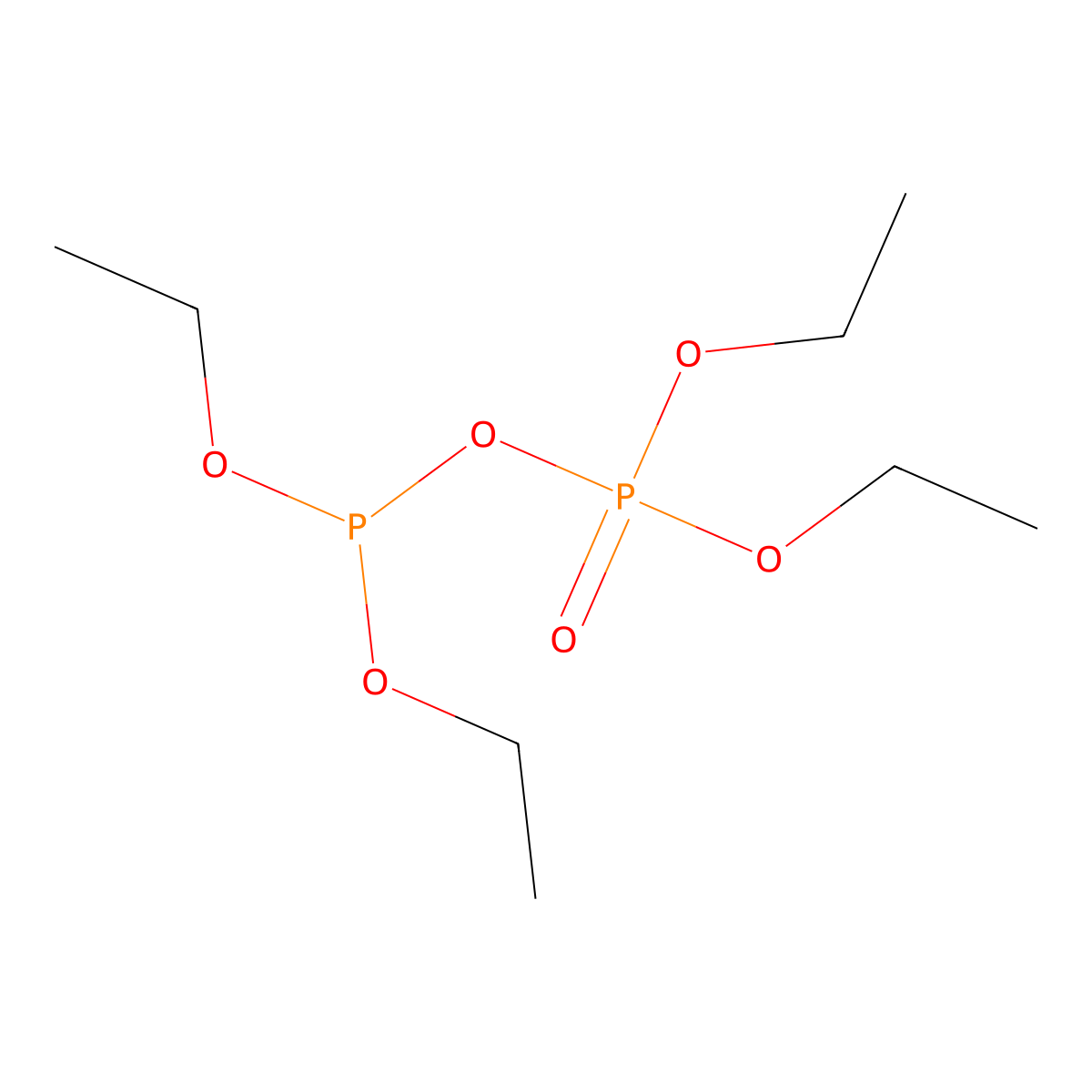 Diphosphoric(III,V) acid, tetraethyl ester molecular structure, CAS 682-24-6