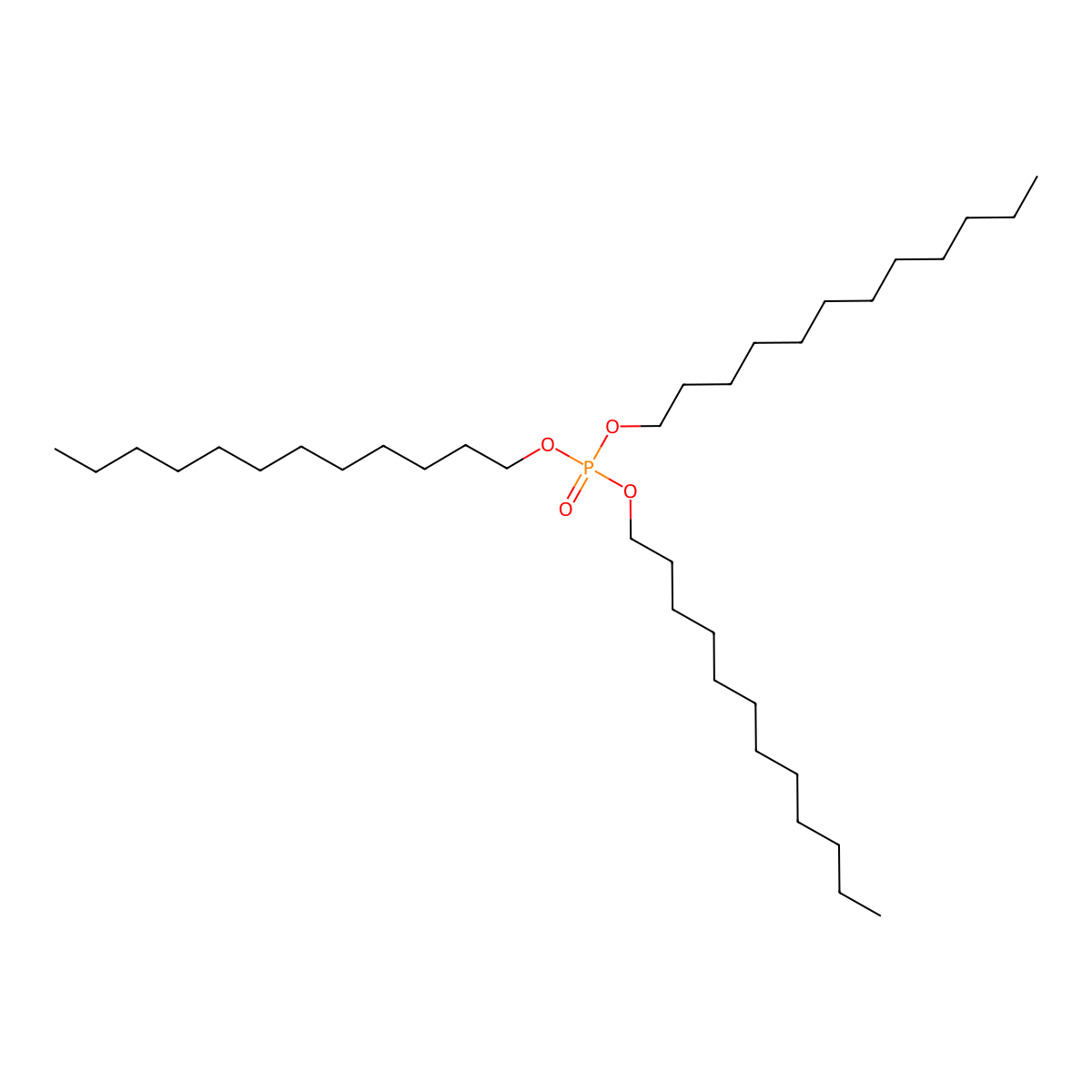 Tridodecyl phosphate molecular structure, CAS 682-49-5
