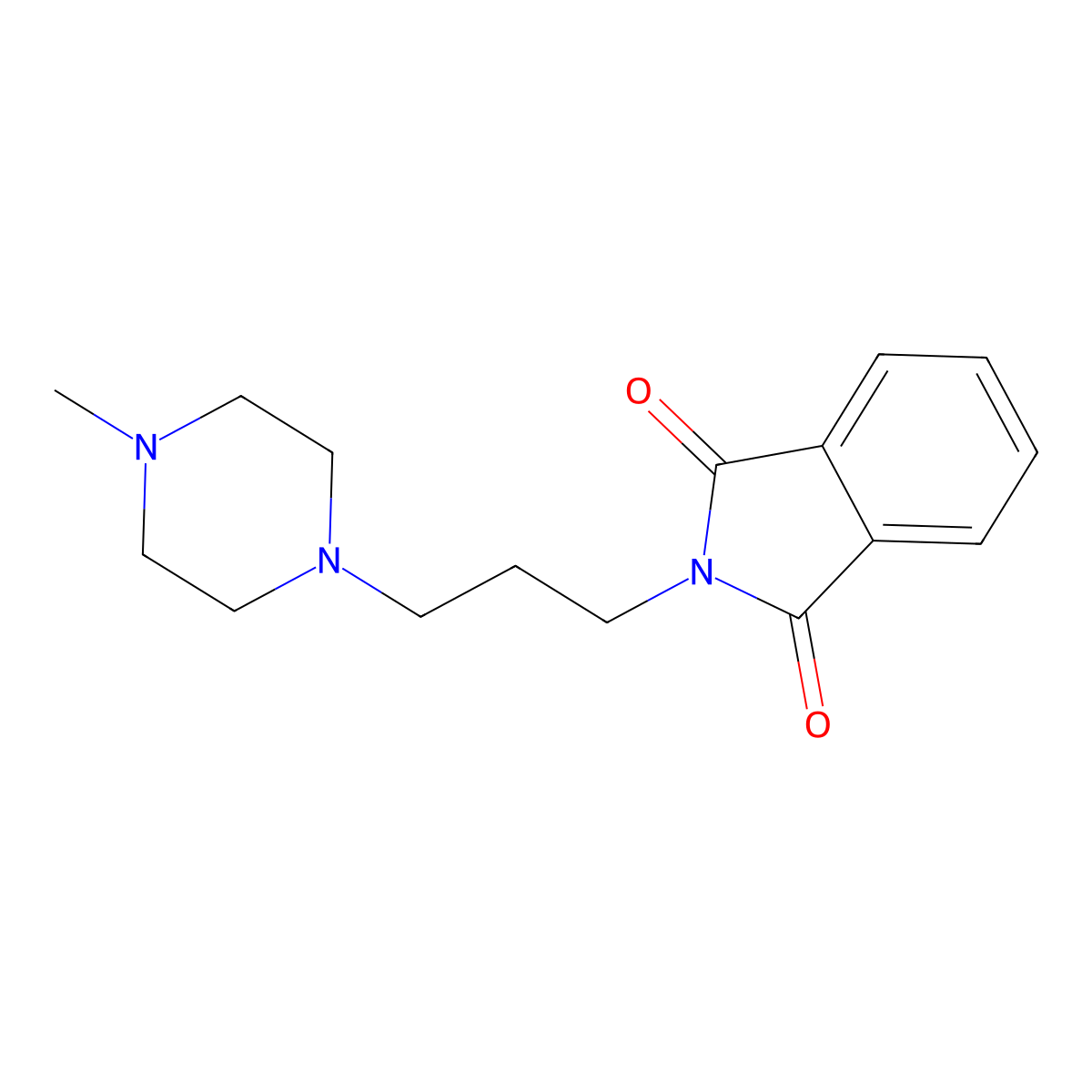 1H-Isoindole-1,3(2H)-dione, 2-[3-(4-methyl-1-piperazinyl)propyl]- molecular structure, CAS 6820-96-8