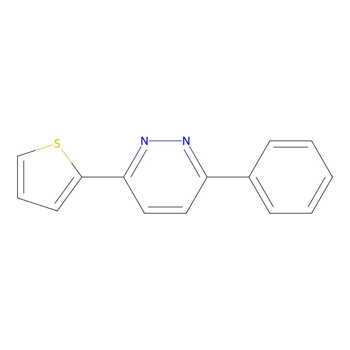 3-Phenyl-6-(thiophen-2-yl)pyridazine molecular structure, CAS 68206-15-5