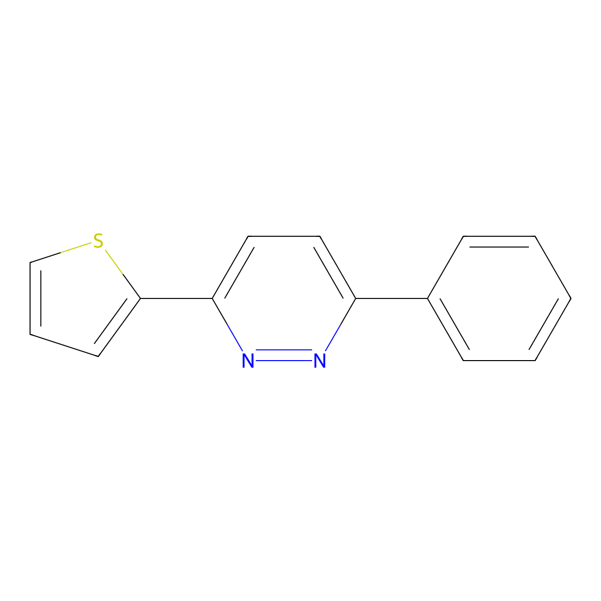 3-Phenyl-6-(thiophen-2-yl)pyridazine molecular structure, CAS 68206-15-5