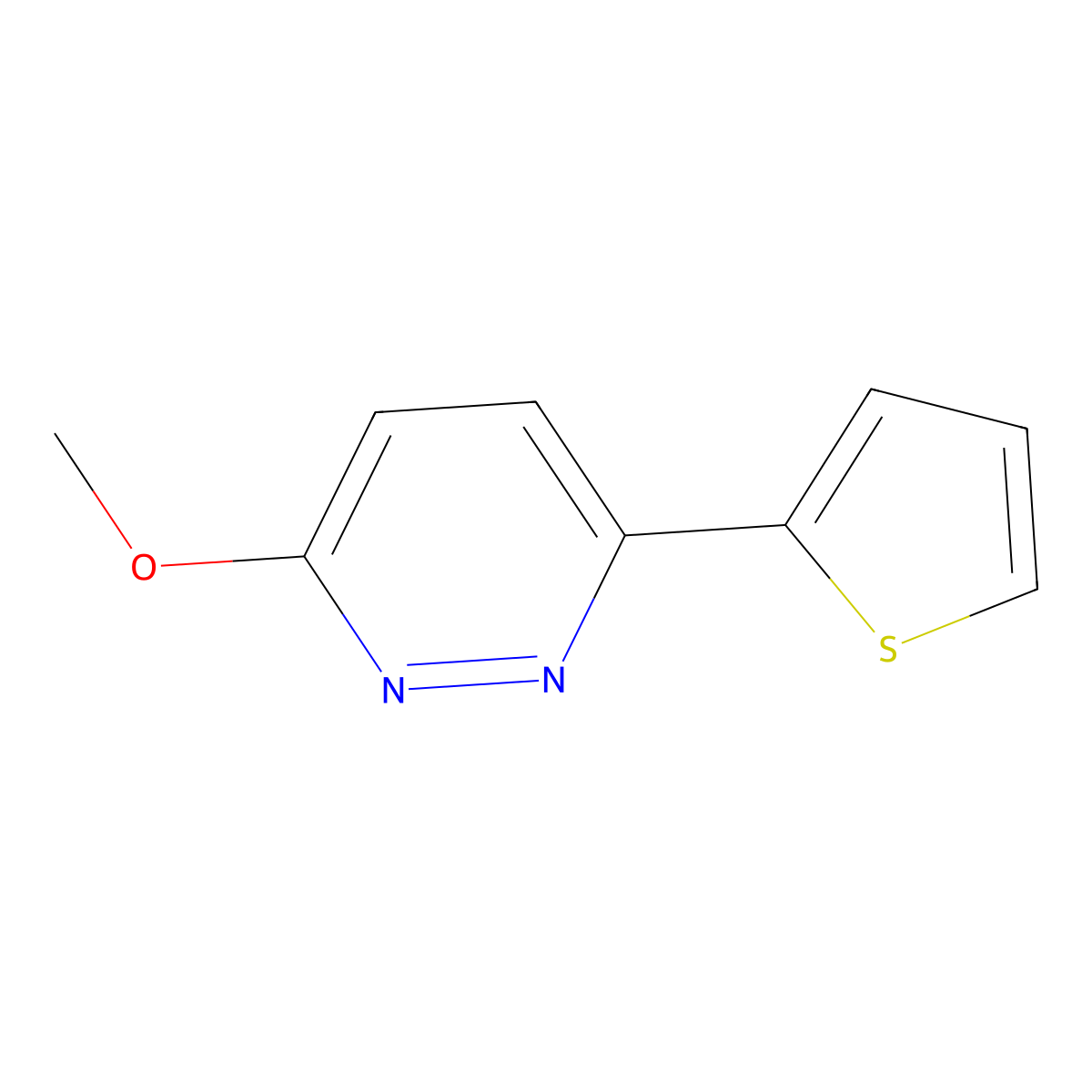 3-Methoxy-6-(thiophen-2-yl)pyridazine molecular structure, CAS 68206-17-7