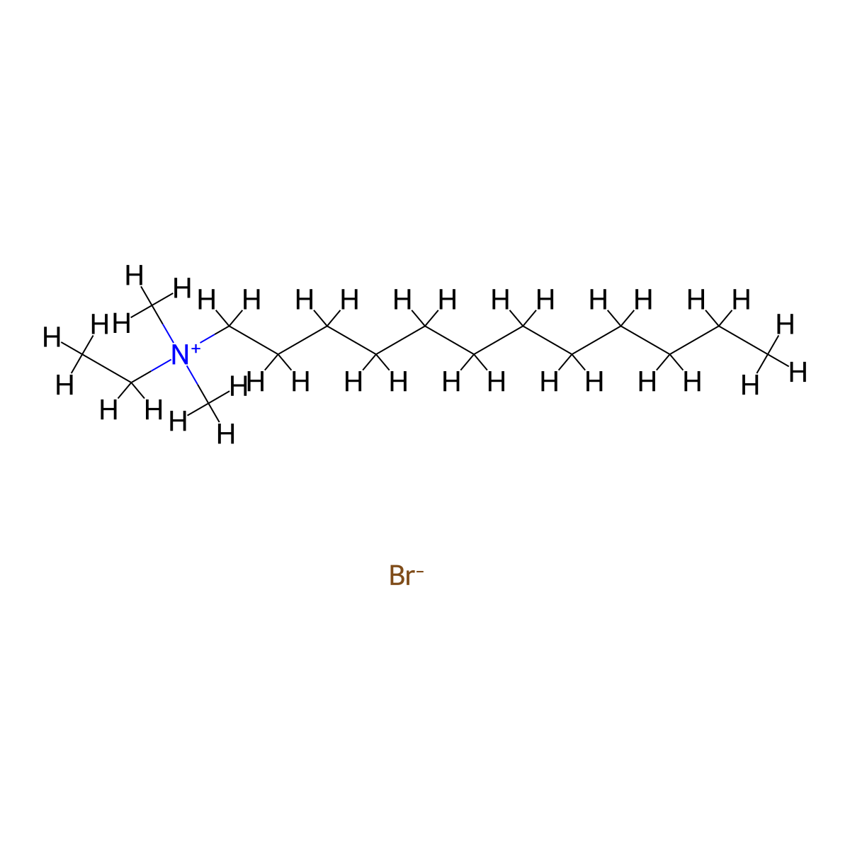 Dimethyldodecylethylammonium bromide molecular structure, CAS 68207-00-1