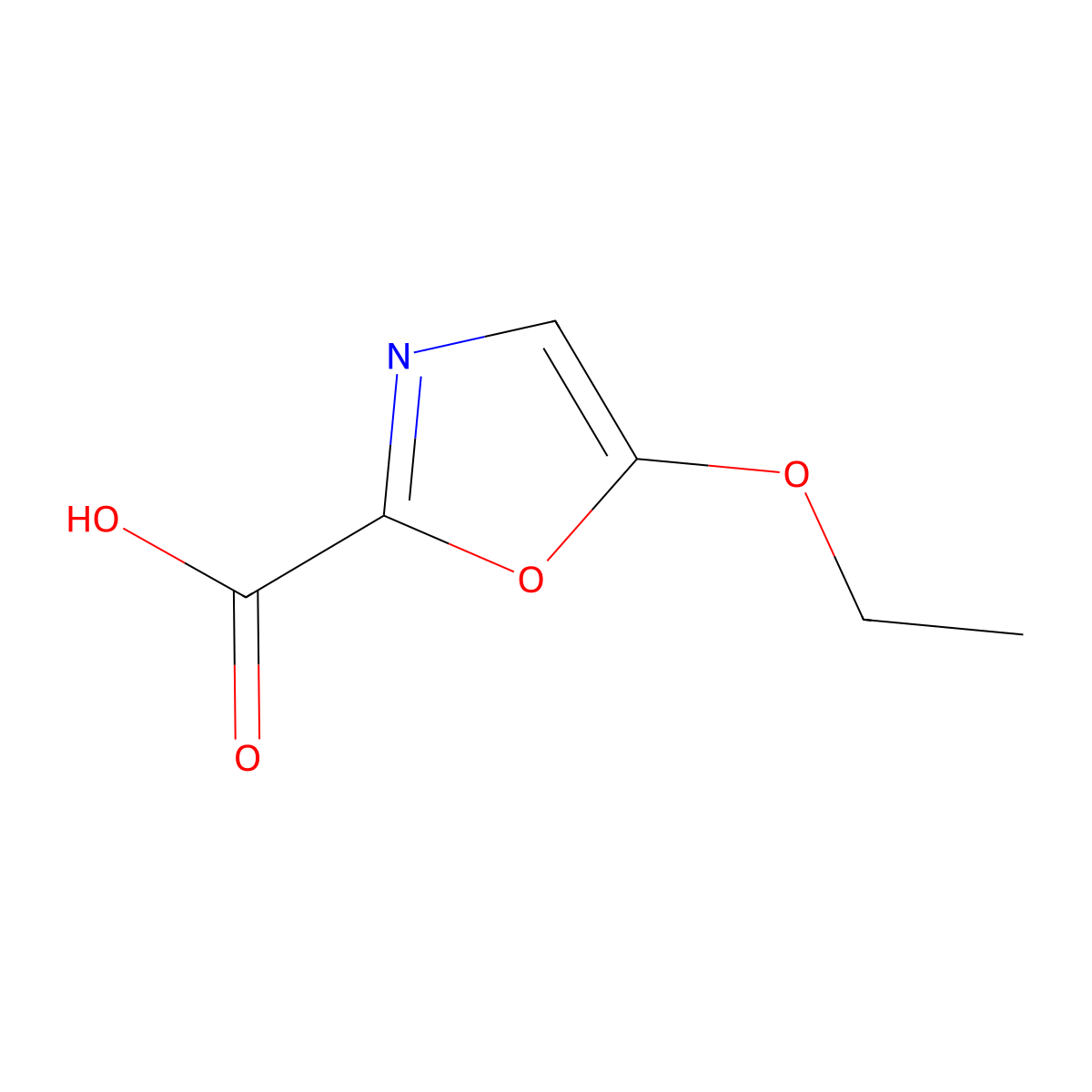 5-Ethoxyoxazole-2-carboxylic acid molecular structure, CAS 68208-10-6