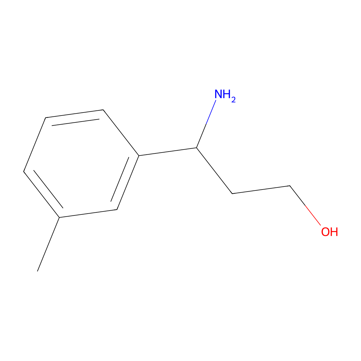 3-Amino-3-(3-methylphenyl)propan-1-ol molecular structure, CAS 68208-22-0