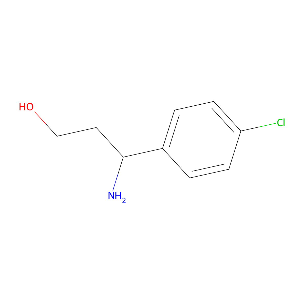 3-Amino-3-(4-chlorophenyl)propan-1-ol molecular structure, CAS 68208-26-4