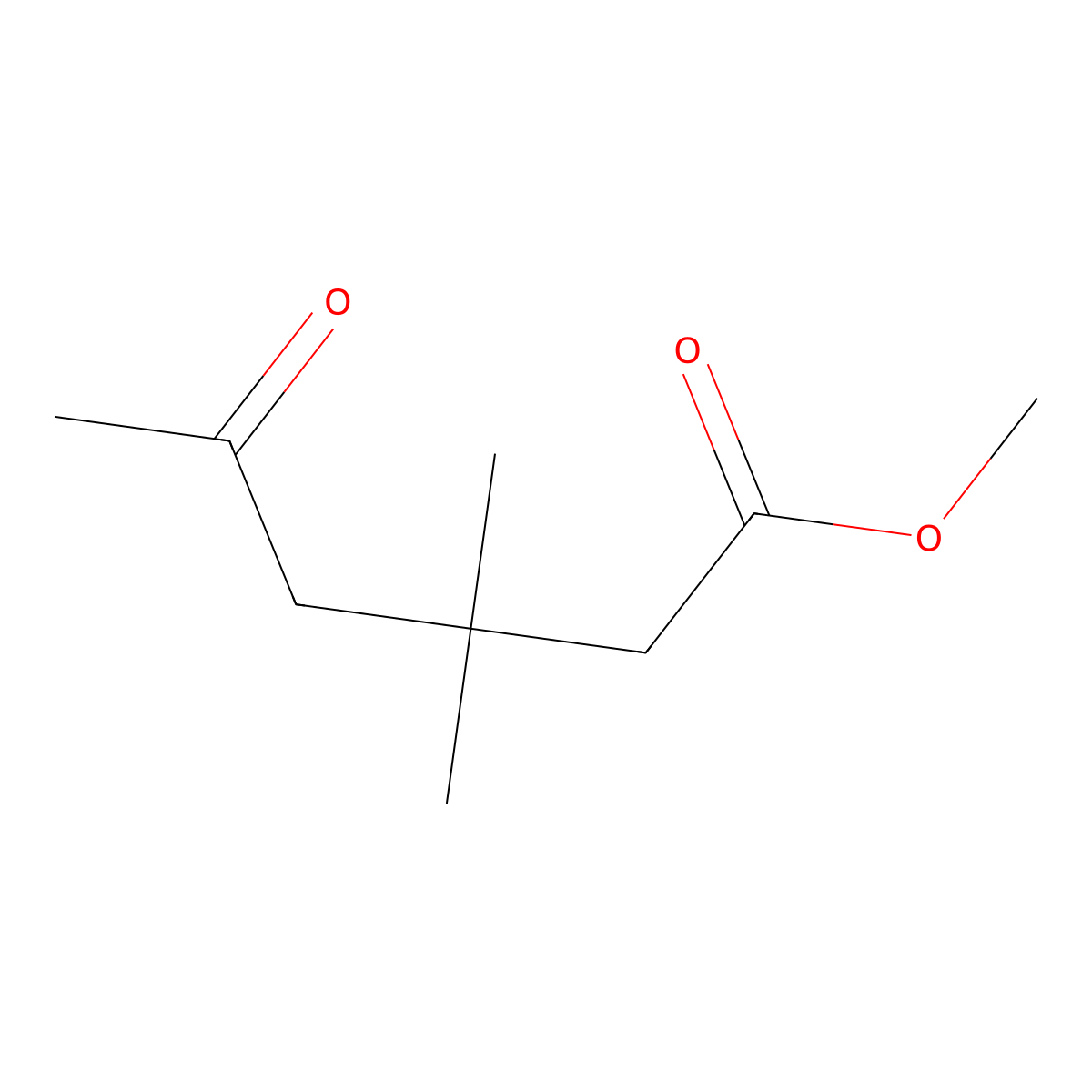 Methyl 3,3-dimethyl-5-oxohexanoate molecular structure, CAS 68208-76-4