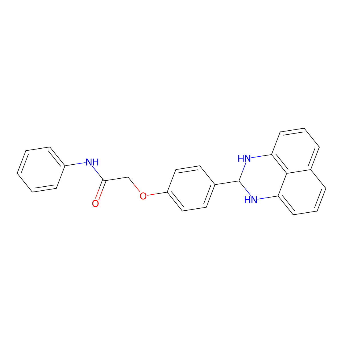 2-[4-(2,3-dihydro-1H-perimidin-2-yl)phenoxy]-N-phenylacetamide molecular structure, CAS 6821-83-6