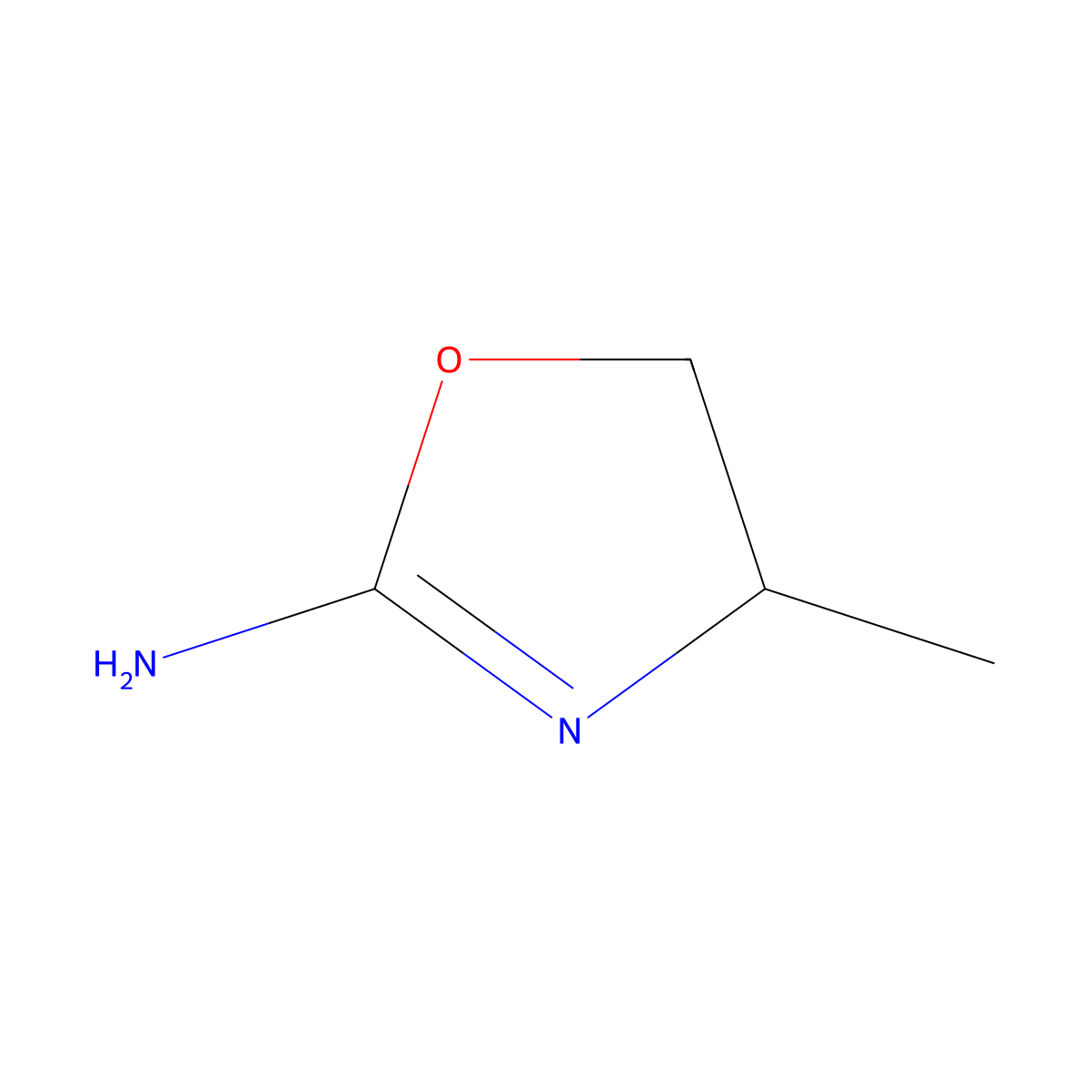 4-Methyl-4,5-dihydro-1,3-oxazol-2-amine molecular structure, CAS 68210-17-3