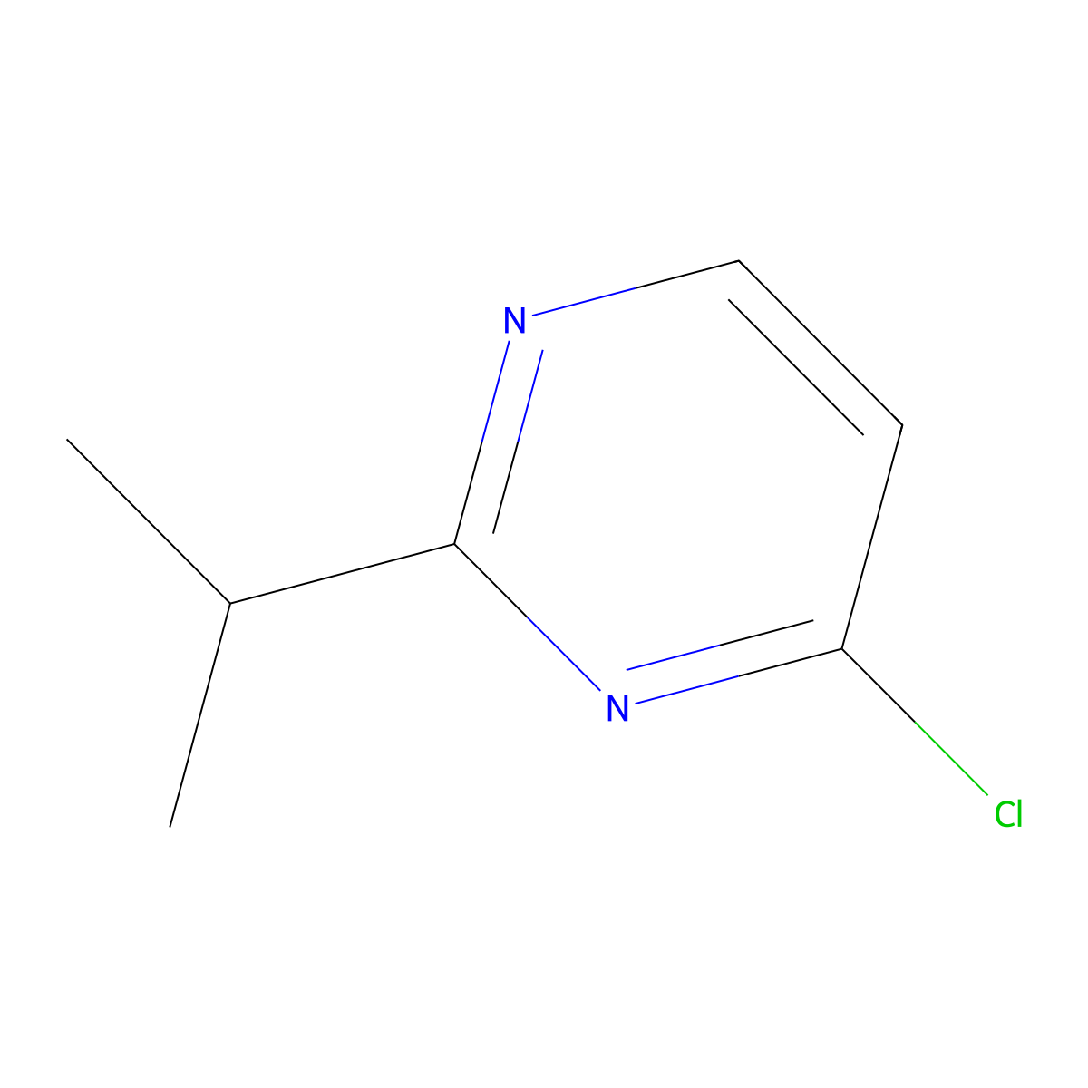 4-Chloro-2-(propan-2-yl)pyrimidine molecular structure, CAS 68210-26-4