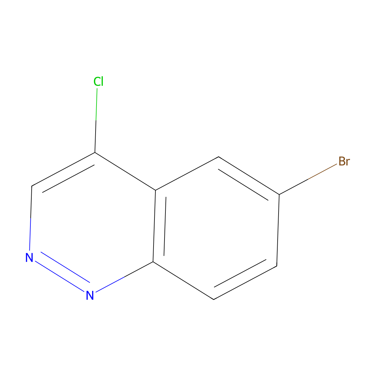 6-Bromo-4-chlorocinnoline molecular structure, CAS 68211-15-4