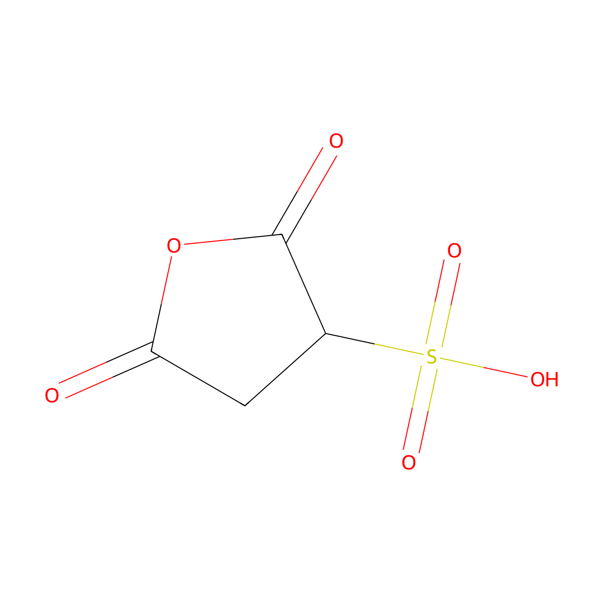 3-Furansulfonic acid, tetrahydro-2,5-dioxo- molecular structure, CAS 68213-74-1