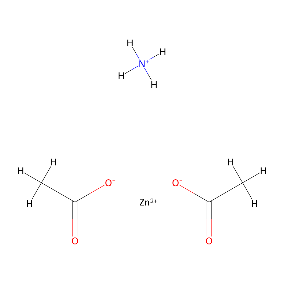 Acetic acid, zinc salt, ammoniate (2:1:?) molecular structure, CAS 68213-77-4