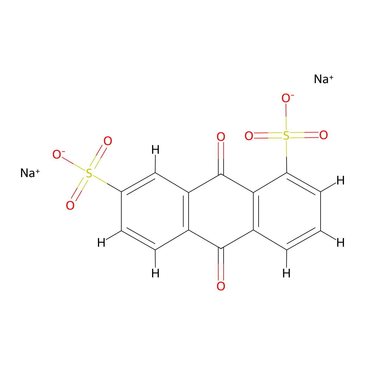 1,7-Anthracenedisulfonic acid, 9,10-dihydro-9,10-dioxo-, sodium salt (1:2) molecular structure, CAS 68213-99-0