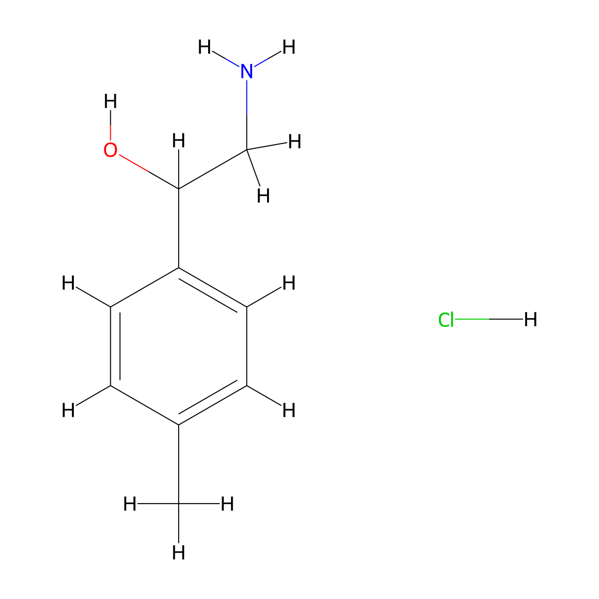 2-Amino-1-(4-methylphenyl)ethan-1-ol hydrochloride molecular structure, CAS 68215-43-0