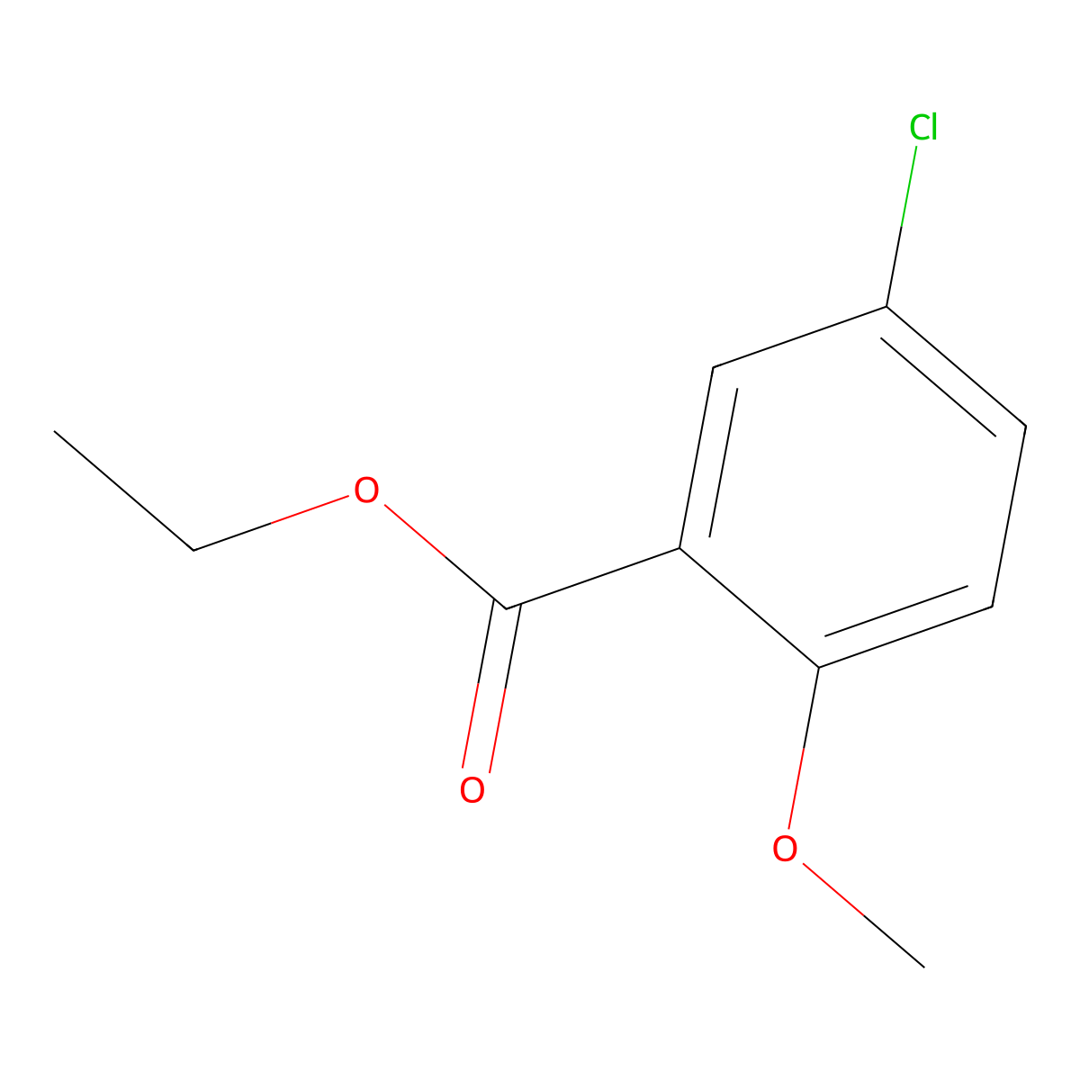 Ethyl 5-chloro-2-methoxybenzoate molecular structure, CAS 68216-06-8
