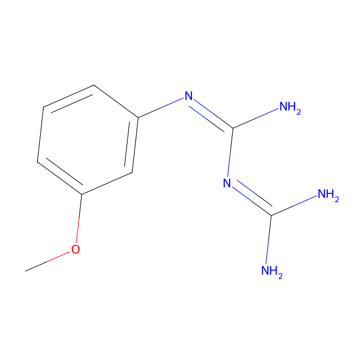 {[Imino(3-methoxyanilino)methyl]amino}methanimidamide molecular structure, CAS 68216-08-0