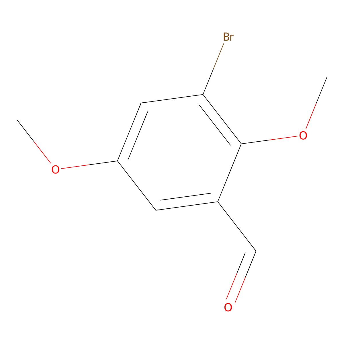 3-Bromo-2,5-dimethoxybenzaldehyde molecular structure, CAS 68216-65-9